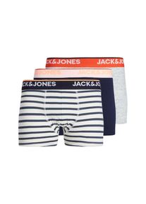Jack & Jones JACK & JONES Boxershorts 'Dave' Herren blau, grau, weiß Größe S Logoprint