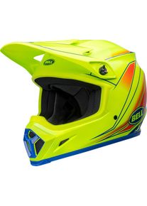 Bell MX-9 MIPS Zone, casco a croce , colore: Giallo Fluo/Arancione/Blu , dimensione: S