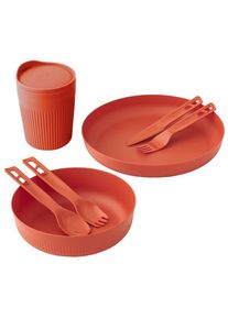 Sea To Summit Passage Dinnerware Set 1 Person (7 Piece) Set of dishes red