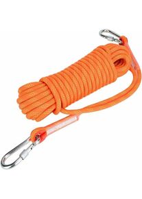 Rhafayre - Corde de Sécurité d'escalade Extérieure, Anti-déchirures Alpinisme Sauvetage Corde, 12mm de diamètre Corde pour Le Randonnée (Orange 30m)