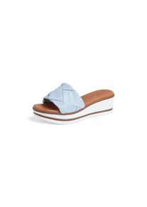 Plateau-slippers geitennappa Peter Hahn blauw