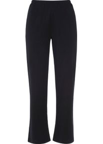Dames Pyjama met wijdere pijpen, 2-in-1-look zwart/wit geprint Maat 52/54
