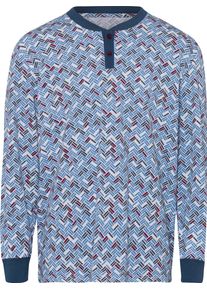 Heren Pyjama middenblauw/rookblauw Maat 56/58