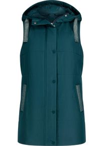 Dames Bodywarmer in flatteus lang model petrol Maat 42