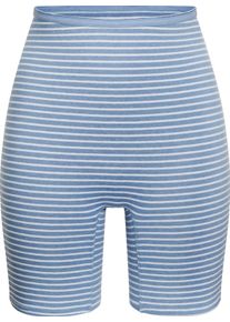 w&auml;schepur Damen Longpanty mit flachem Bund 2x bleu-geringelt + 2x bleu Gr&ouml;&szlig;e 46