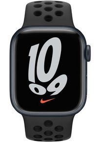 Apple Watch Nike Series 7 Aluminium 41 mm (2021) | GPS | Mitternacht | Sportarmband schwarz