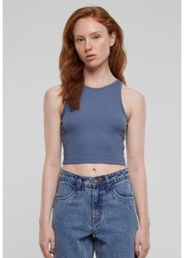 Urban Classics - Ladies Cropped Rib Vintageblue - Top