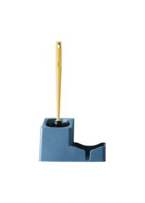 Ensoleille - Support de toilette pour brosse de toilette à cheveux doux(bleu marine)