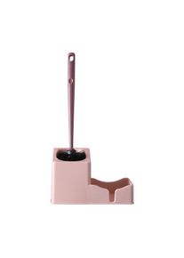 Ensoleille - Support de toilette pour brosse de toilette à cheveux doux(Rose clair)