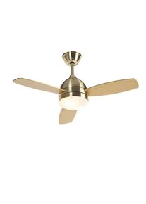 Qazqa Mennyezeti ventil&aacute;tor s&aacute;rgar&eacute;z 96 cm t&aacute;vir&aacute;ny&iacute;t&oacute;val - Rotar