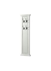 SIT-MÖBEL SIT Möbel Perchero de pared de madera de mango blanco antiguo | 4 ganchos dobles de metal negro | A 38 x P 8 x Alt 110 cm | 06963-10 | Serie TOLEDO