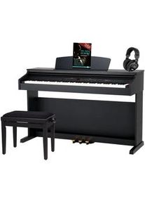 Classic Cantabile DP-50 SM E-Piano schwarz matt Set mit Pianobank, Kopfhörer und Klavierschule