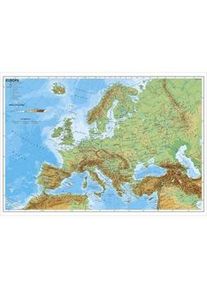 Stiefel Wandkarte Kleinformat Europa Physisch Ohne Metallstäbe Karte (im Sinne von Landkarte)
