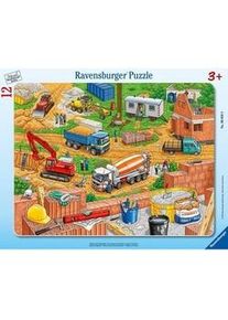 Ravensburger Kinderpuzzle - 06058 Arbeit Auf Der Baustelle - Rahmenpuzzle Für Kinder Ab 3 Jahren Mit 12 Teilen