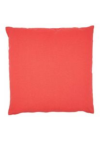 Rideaudiscount - Housse de Coussin 100% Coton 60 x 60 cm Uni Rouge Corail - Rouge