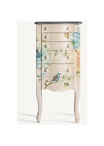 Chiffonnier, meuble de rangement en bois coloris gris, multicolore - Longueur 44 x Profondeur 28 x Hauteur 92 cm
