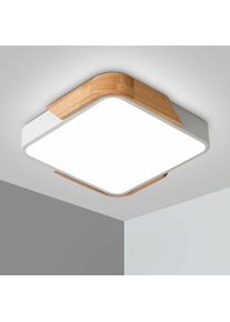 Groofoo - led 18W Lampe Plafond avec Télécommande Luminosité Réglable Luminaire Salle de Bain Carré Ultra Mince Moderne pour Maison Bureau Chambre