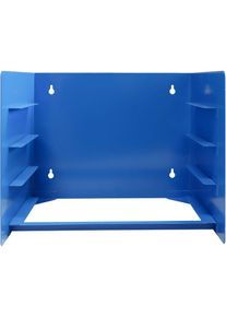 Porte-mur pour 4 boîtes en acier / étuis à outils HxLxP 27x34,3x27cm Bleu clair