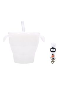 Foldable Baby Eco Friendly Silicone Snack Cup Easy Clean, White