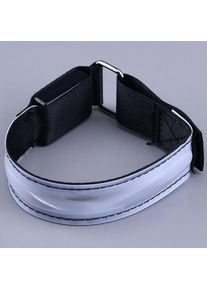 LED Armbands Flashing Reflective Safety Armband Light-up Glow Sports LED Bracelet, White