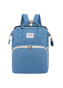 3-in-1 Folding Mummy Bag Crib Waterproof Large Capacity Backpack Organizer, Sky Blue