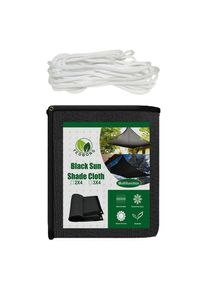 Encrypted Shade Outdoor Shade Net Anti-UV Sun Shade Net, 2*4m / Black