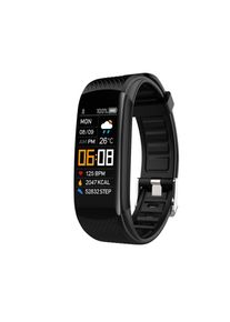 C5S Smart Bracelet Sports Pedometer Heart Rate Blood Pressure Smart Watch, Black