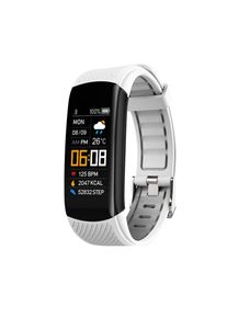 C5S Smart Bracelet Sports Pedometer Heart Rate Blood Pressure Smart Watch, White