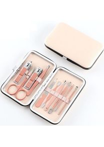 10Pcs/Set Stainless Steel Tweezers Eyebrow Scissors Manicure Tool Kit