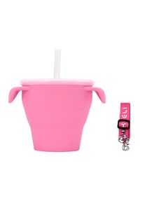 Foldable Baby Eco Friendly Silicone Snack Cup Easy Clean, Pink