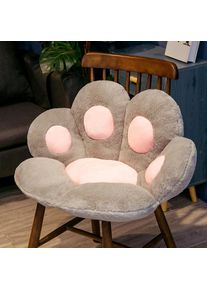 Lazy Sofa Plush Chair Cushion Cute Cat Paw Cozy Warm Seat Pillow, L / Grey