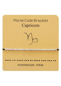 12 Constellation Morse Code Fashion Astrology Couples Bracelet, Capricorn