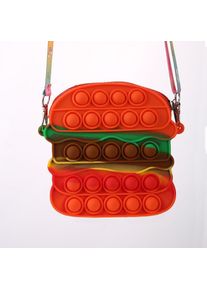 Kids Hamburger Messenger Bag Toys Bubble Decompression Pop Fidget Toy Gift, Type A
