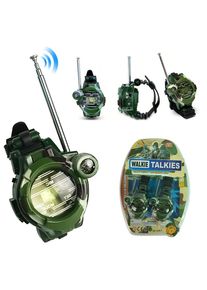 2PCS Kids Boy Toys 7-in-1 Walkie Talkie Army Watch Interphone Game