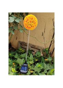 Solar 6LED Dandelion Color-changing Garden Ground Plug Light, Orange