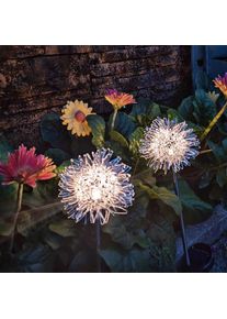 10cm LED Solar Light Outdoor Dandelion Waterproof Stake Light, Warm White