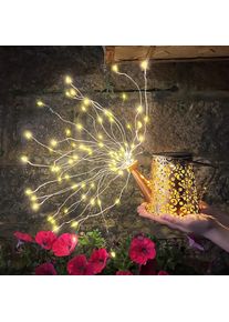 Solar LED Watering Can Firework Light Outdoor Garden Decoration