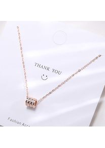 Women's Small Waist Necklace S925 Sterling Silver Fashion Pendant, Rose Gold