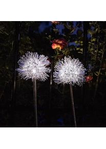 10cm LED Solar Light Outdoor Dandelion Waterproof Stake Light, White