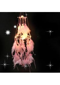Girly Creative Dream Catcher Ornaments Windchimes Bedroom Decoration, Pink