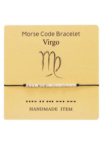 12 Constellation Morse Code Fashion Astrology Couples Bracelet, Virgo