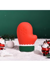 Silicone Microwave Heated Hand Warmer Christmas Hot Water Bag, Red / Gloves