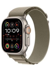 Apple Watch Ultra 2 (2023) | GPS + Cellular | silber | Alpine Loop Oliv Medium