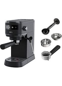 AEG EC6-1-6BST Gourmet 6 Espresso Siebträger Kaffeemaschine | Black Pearl