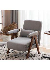 Fauteuil, canapé-lit convertible réglable en 6 directions, chaise pliante avec coussin, grand confort, coussin lombaire, structure en métal, gris
