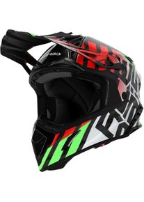 Acerbis Steel Carbon S24, kask krzyżowy , kolor: Czarny/Zielony/Czerwony/Biały , rozmiar: XL