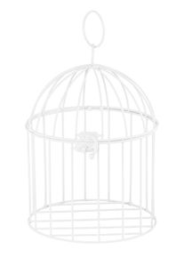 partydeco Cage à oiseaux décorative blanche 24cm