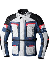 RST Pro Adventure-X, textile jacket waterproof , color: Light Grey/Blue/Red/Black , size: 4XL