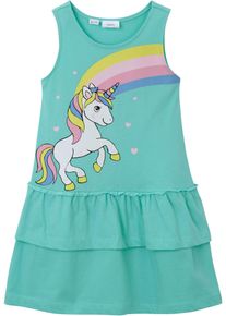 bonprix Rochie fete, bumbac bio verde 140/146