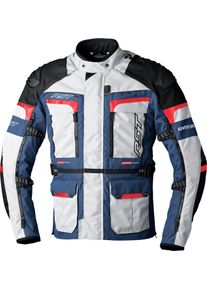RST Pro Adventure-X, textile jacket waterproof women , color: Light Grey/Blue/Red/Black , size: M